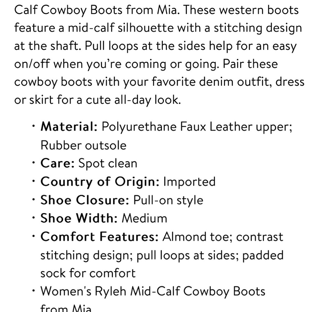 Mia Beige Western-Style Women's Boots - Picture 6 of 6